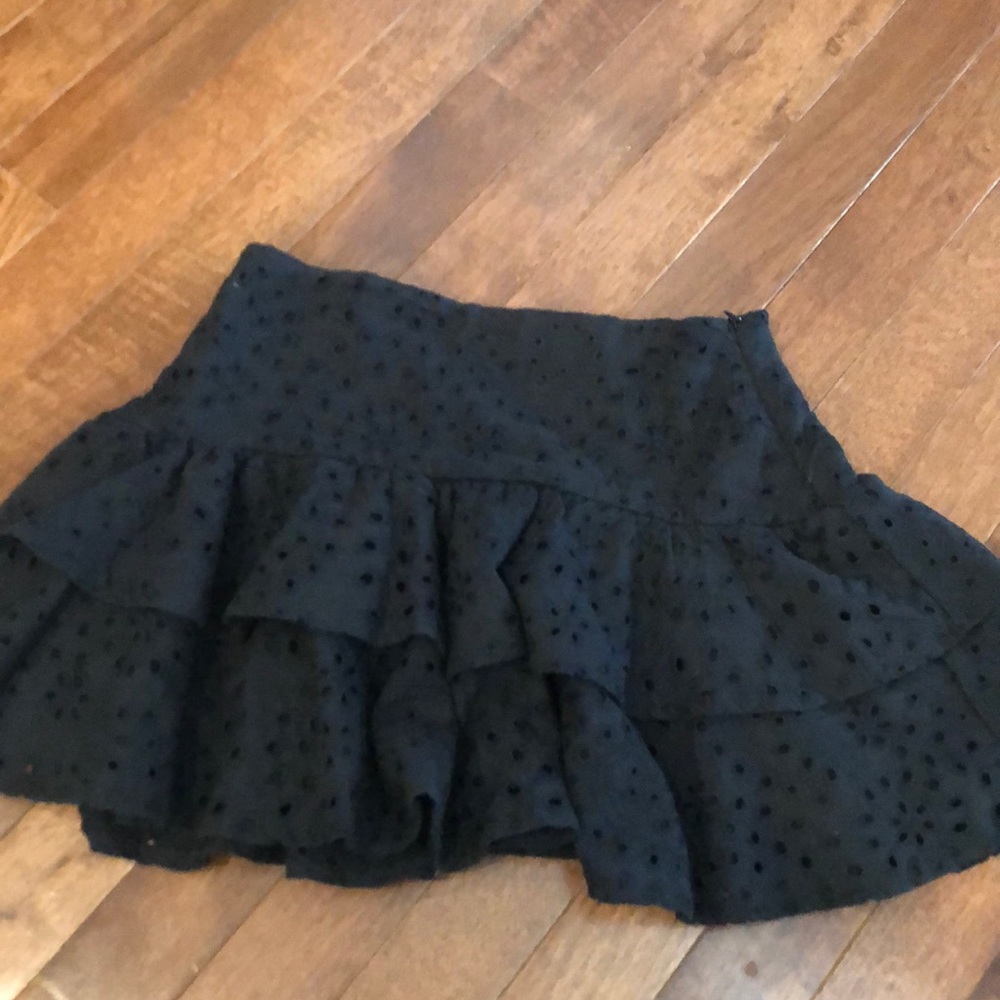 EUC Katie j nyc black eyelet skirt. Size L (girls)